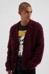 Obey Patron Cardigan In Maroon, Men's At Urban Outfitters