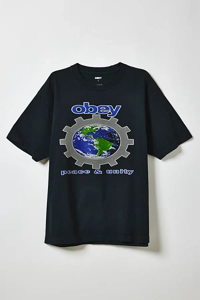 Obey Peace & Unity Graphic Tee In Black, Men's At Urban Outfitters