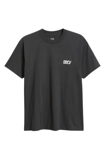 Obey Peace Now Butterflies Graphic T-shirt In Black