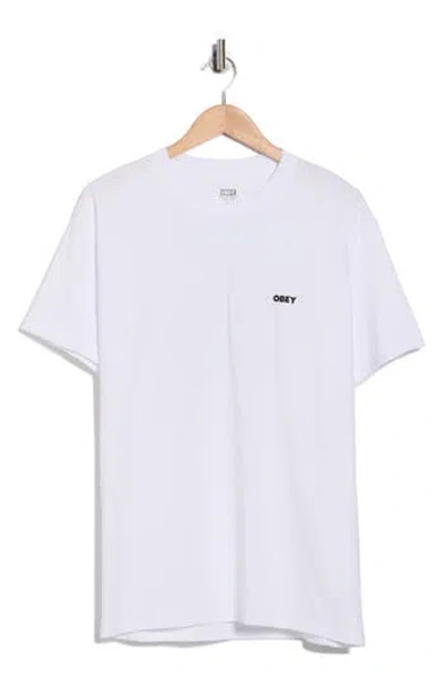 Obey Peace Target Graphic T-shirt In White