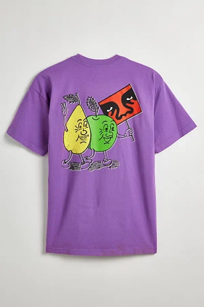 Obey Peaceful Protest Tee In Purple, Men's At Urban Outfitters