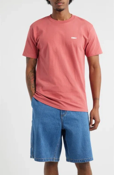 Obey Peep Hole Logo T-shirt In Blue