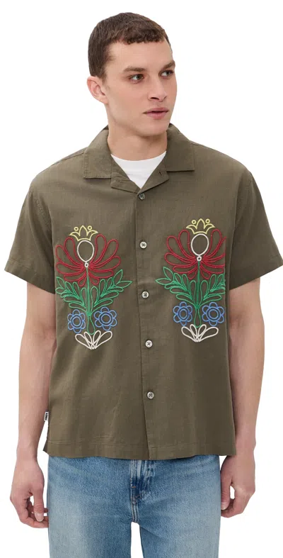 OBEY PERRY WOVEN BUTTON DOWN CANTEEN