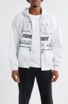Obey Persistent Movement Graphic Zip Hoodie In Neutral