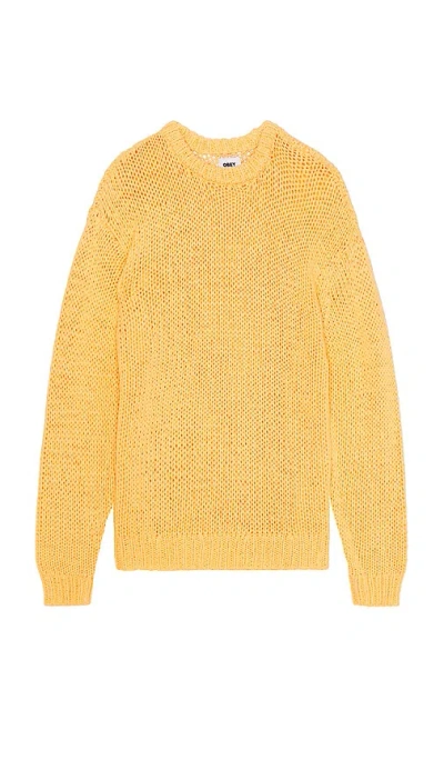 Obey Phim Tape Yarn Sweater In Orange