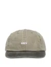 Obey Pigment Bold Panel Strapback Hat In Green