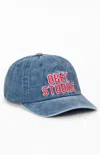 Obey Pigment Studios 6 Panel Strapback Hat In Navy In Navy