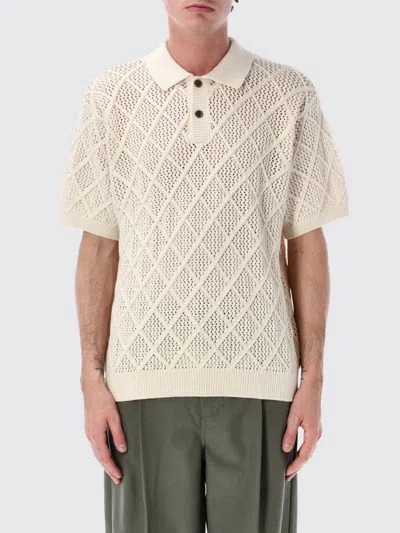 Obey Mens Birch Eryk Short-sleeve Knitted Polo Top In Neutral