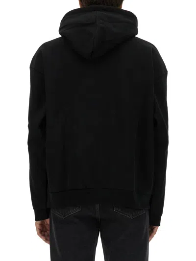 Obey Printed Cotton Sweatshirt In Black