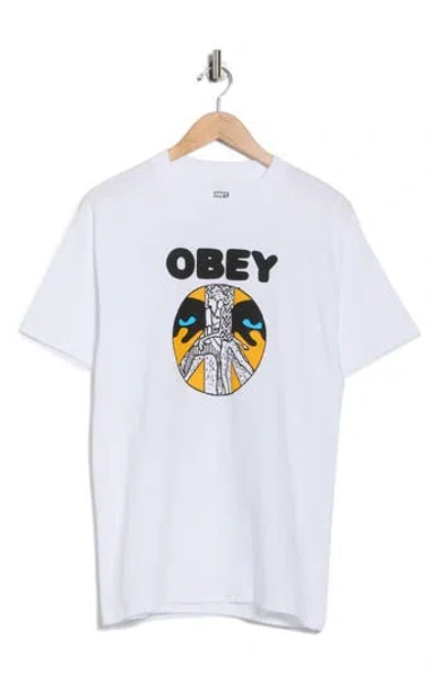 Obey Psychic Youth Graphic T-shirt In White