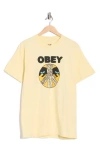 Obey Psychic Youth Graphic T-shirt In Yellow