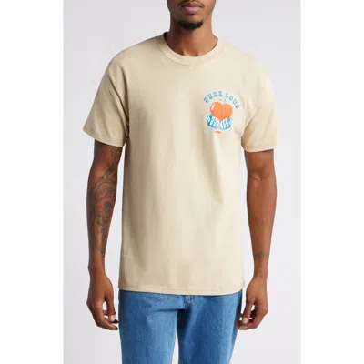 Obey Pure Love Cotton Graphic T-shirt In Sand
