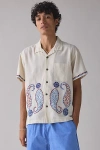 Obey Quentin Woven Shirt Top In Ivory, Men's At Urban Outfitters