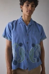 Obey Quentin Woven Shirt Top In Sky, Men's At Urban Outfitters In Blue