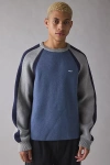 Obey Raglan Sleeve Sweater In Blue