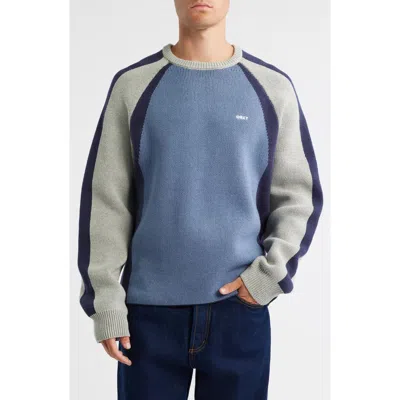 Obey Raglan Sleeve Sweater In Multi