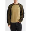 Obey Raglan Sleeve Sweater In Multi