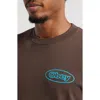 Obey Reaction Graphic T-shirt In Java Brown