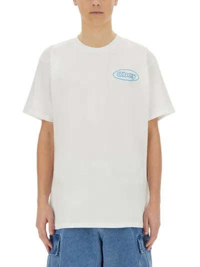 Obey Reaction T-shirt In White