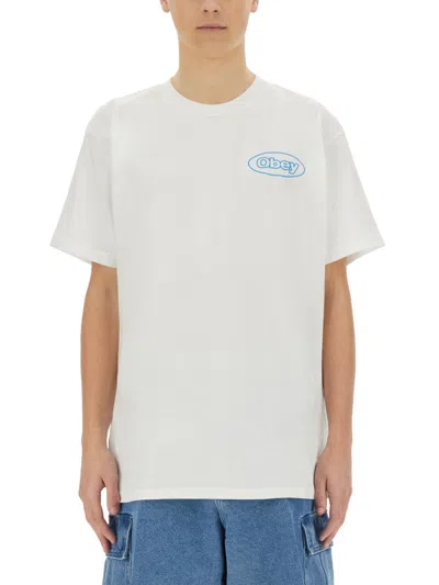 Obey Reaction Tshirt In White