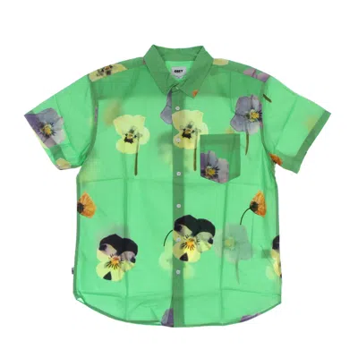 Obey Redux Woven Men's Short Sleeve Shirt Seaweed Green Multi