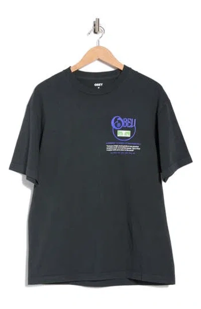 Obey Relax Graphic T-shirt In Black