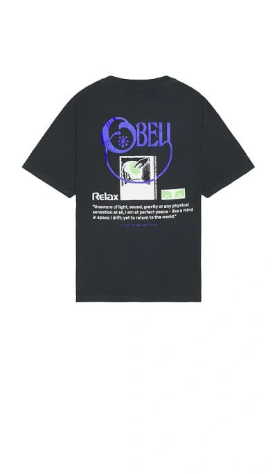 Obey Relax Tee In Pigment True Vintage Black