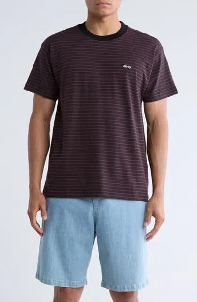 Obey Relocated Stripe Cotton T-shirt