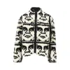 Obey Repeated Icon Insulated Fleece Zip Jacket In Multi