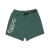 Obey Resound Web Belt Short Palm Leaf Men's Shorts In Green