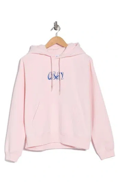 Obey Ribbon Pullover Hoodie In Pink