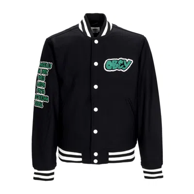 Obey Roll Call Varsity Jacket Men's College Jacket Surf Blue