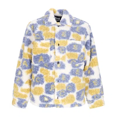 Obey Romie Sherpa Jacket Men's Teddy Bear Vintage Blue Multi