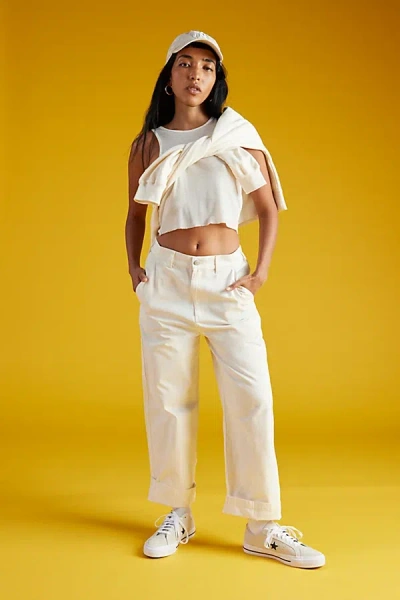 Obey Rose Carpenter Pant In White, Women's At Urban Outfitters