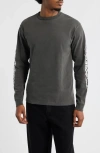 Obey Rose Long Sleeve Cotton Graphic T-shirt In Gray
