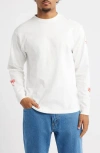 Obey Rose Long Sleeve Cotton Graphic T-shirt In White