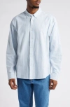 OBEY OBEY ROWENA STRIPE BUTTON-DOWN SHIRT