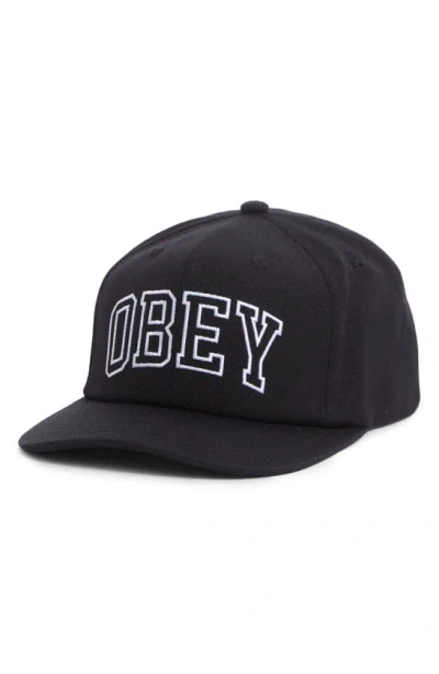 Obey Rush Classic Snapback Cap In Black