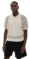 Obey Saratoga Mesh Polo Silver Grey