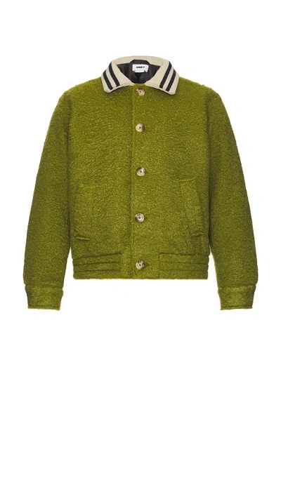 Obey Saunders Jacket In Moss Green
