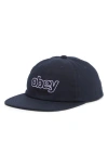 Obey Select Snapback Cap In Blue