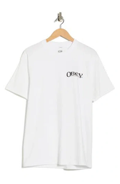 Obey Sensory Exploration Cotton Graphic T-shirt In White
