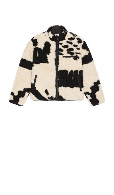 Obey Shaggy Sherpa Jacket In White