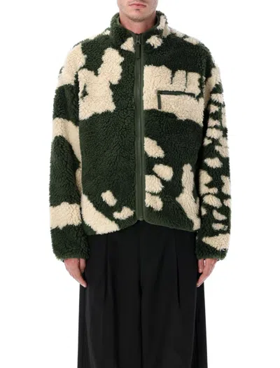 Obey Sherpa Jacket In Green