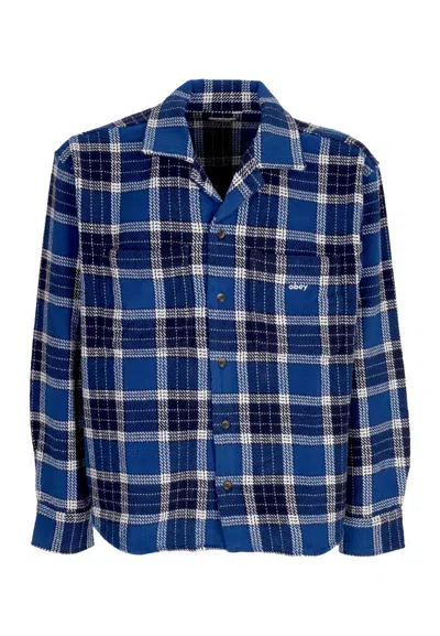 OBEY SHIRT LONG SLEEVE BIGWIG PICTURE WOVEN LIMOGES MULTI