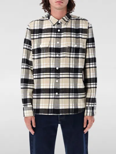 Obey Long Sleeve Shirt Hardwork Dillon Woven Silver Grey Multi