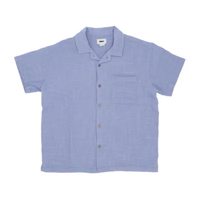 Obey Short Sleeve Men's Feather Woven Shirt Hydrangea