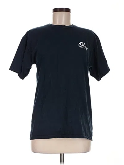 Pre-owned Obey Short Sleeve T-shirt In Blue