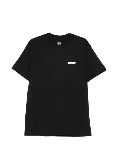 Obey Short-sleeve Graphic T-shirt In Black
