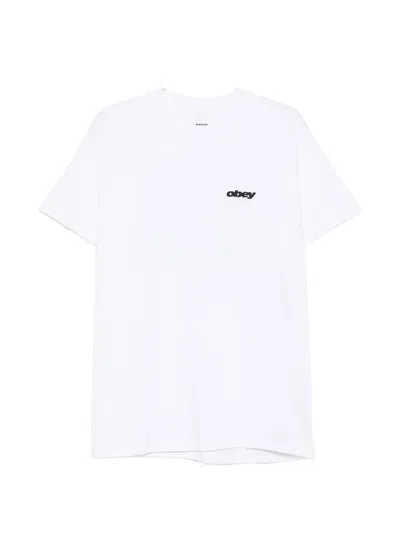 Obey Short-sleeve T-shirt In White